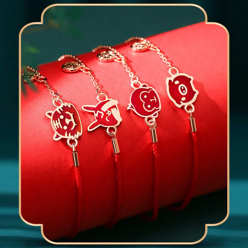Luck Muse 925 Sterling Silver Color-Changing Chinese Zodiac Lucky Protection Red String Bracelet - Image 27