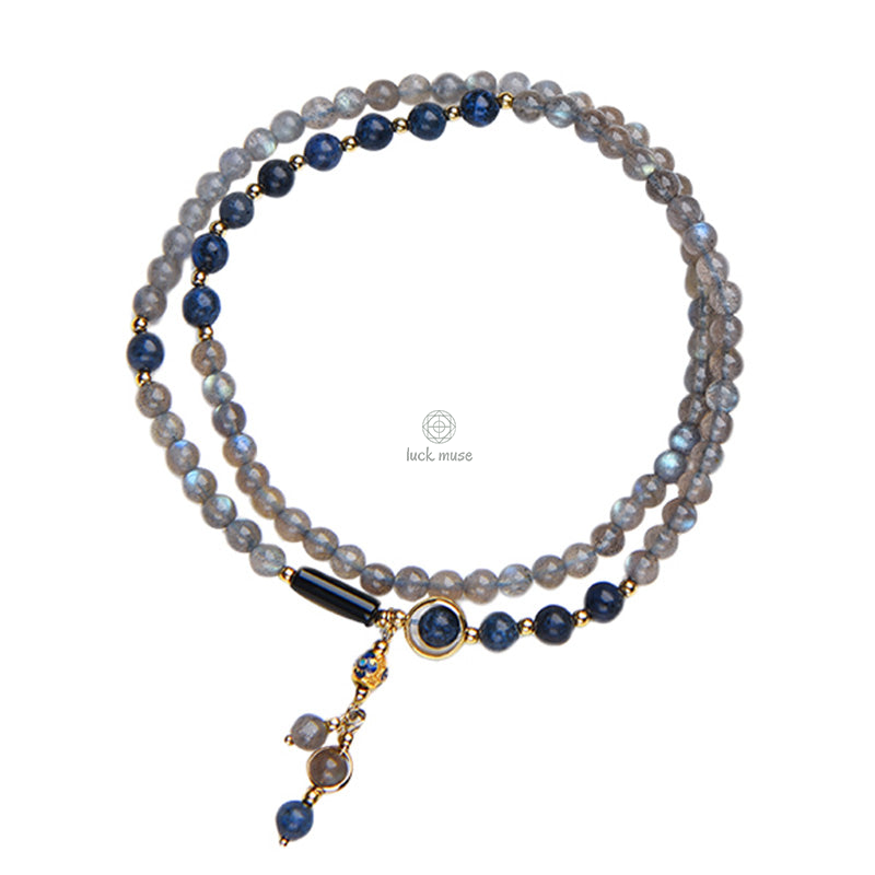 Luck Muse Moonstone Lazurite Healing Bracelet - Image 16
