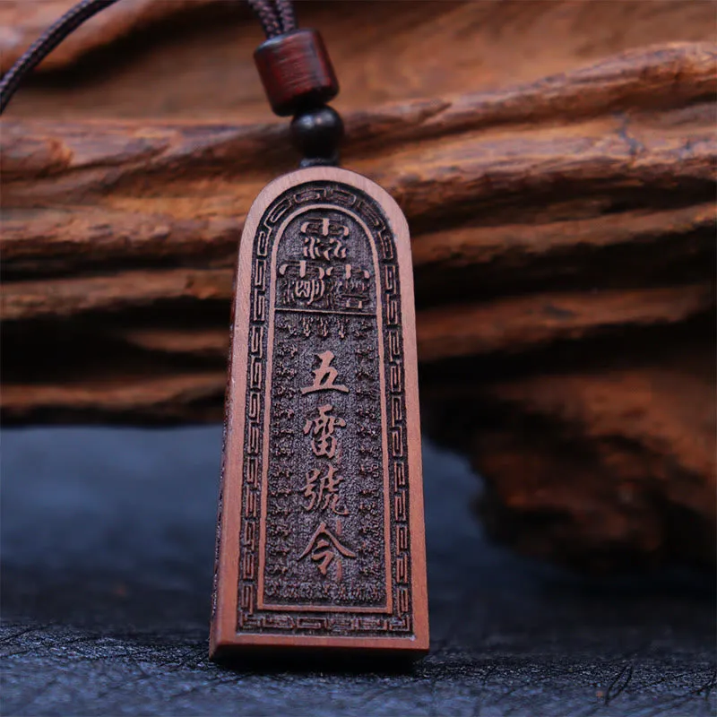 Lightning Struck Jujube Wood Luck Muse Protection Necklace - Image 5