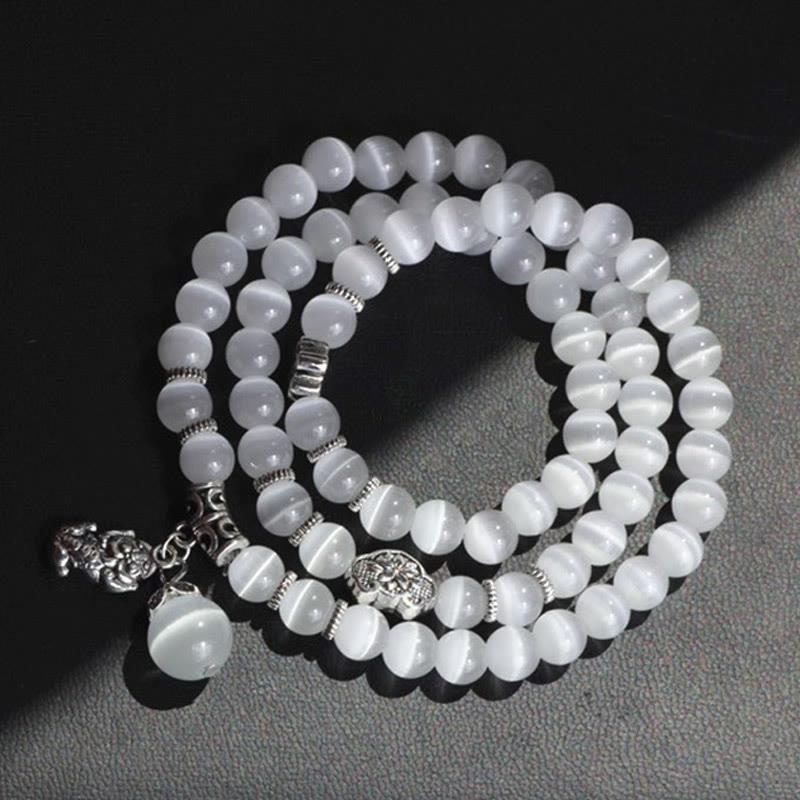 Luck Muse Cat's Eye Pixiu Triple Wrap Bracelet - Energizing Support - Image 7