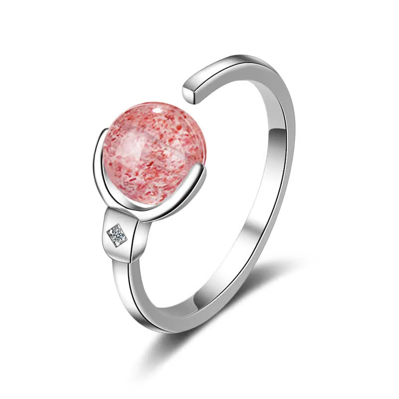 Pink Crystal Rotating Ring - Luck Muse Collection - Image 2
