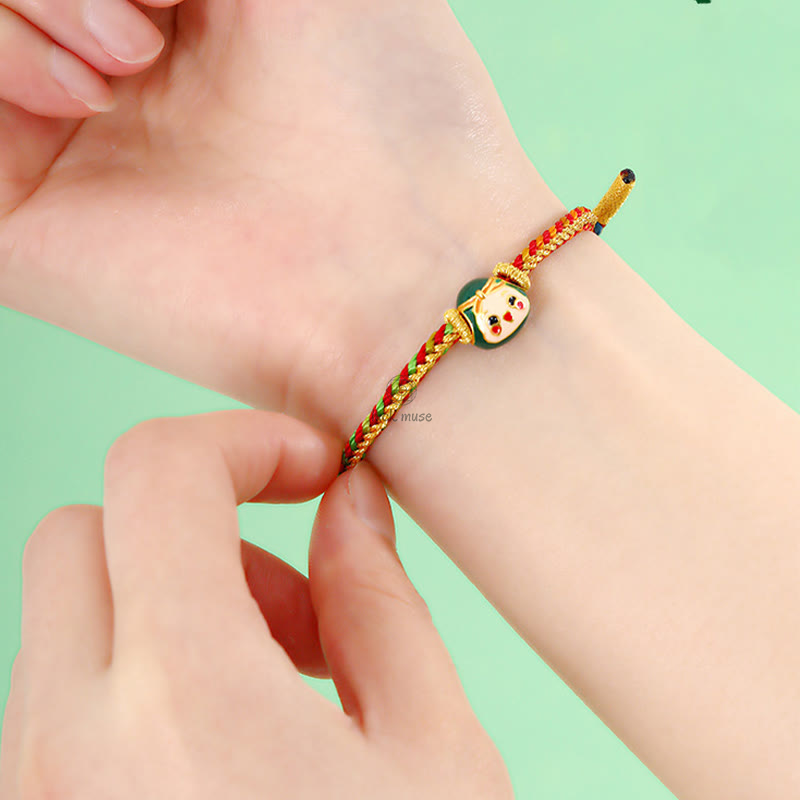 Luck Muse Handcrafted Lucky Zongzi Pattern Bracelet - Image 8