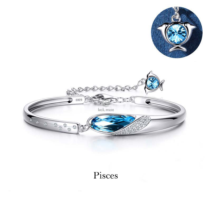 Luck Muse 925 Sterling Silver Zodiac Charm Bracelet - Image 8