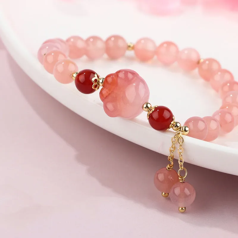 Luck Muses Natural Yanyuan Agate Cat Claw Paw Positive Bracelet - Image 3