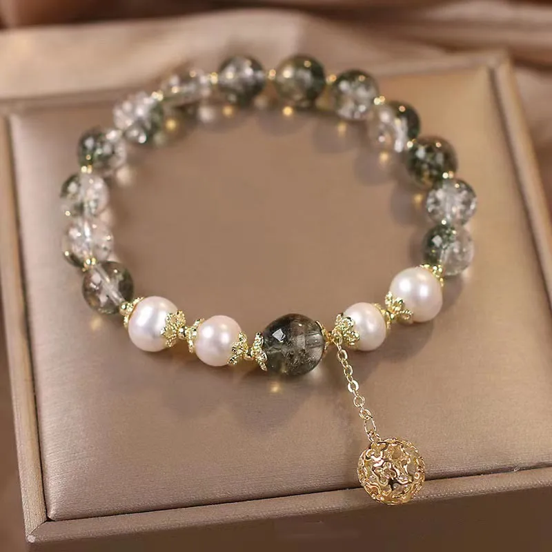 Buddha Green Phantom Pearl Self-Acceptance Charm Bracelet - Image 5