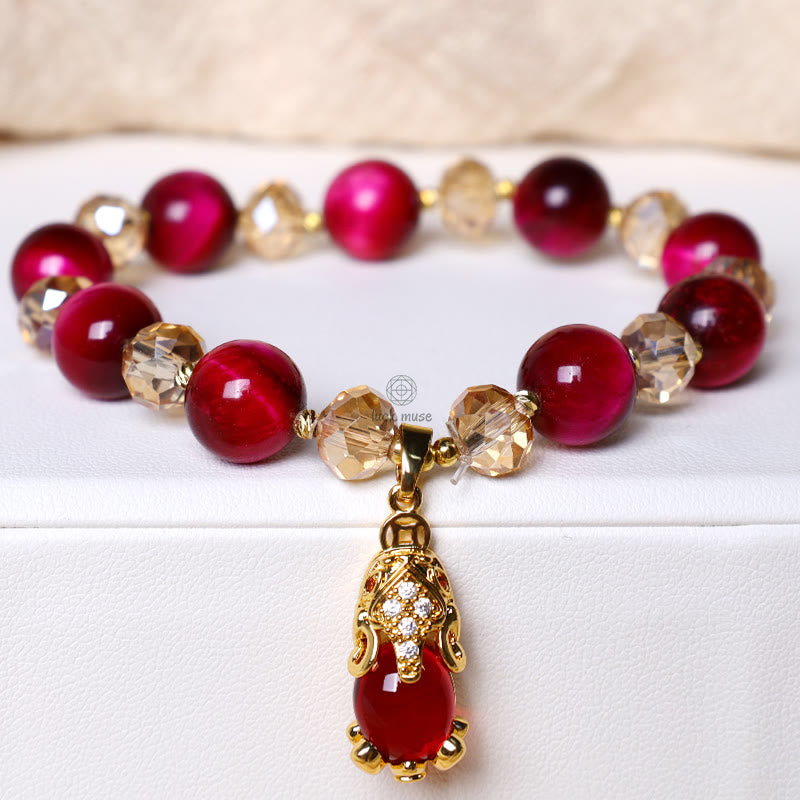 Red Tiger Eye Luck Muse Bracelet for Protection and Self-Confidence - Image 9