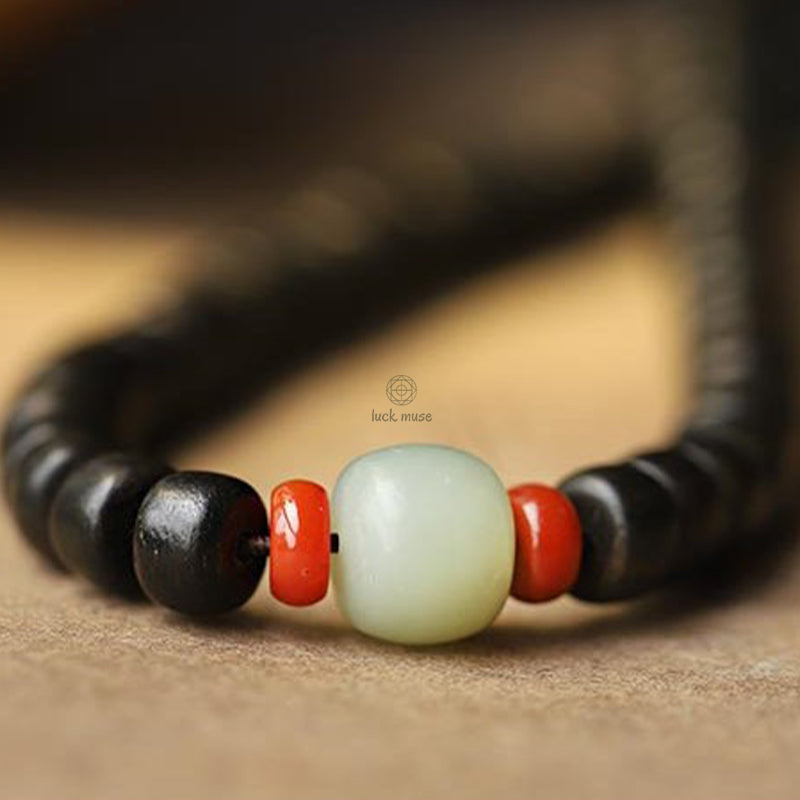 Agarwood Jade 108 Mala Bracelet for Strength and Calm - Image 9