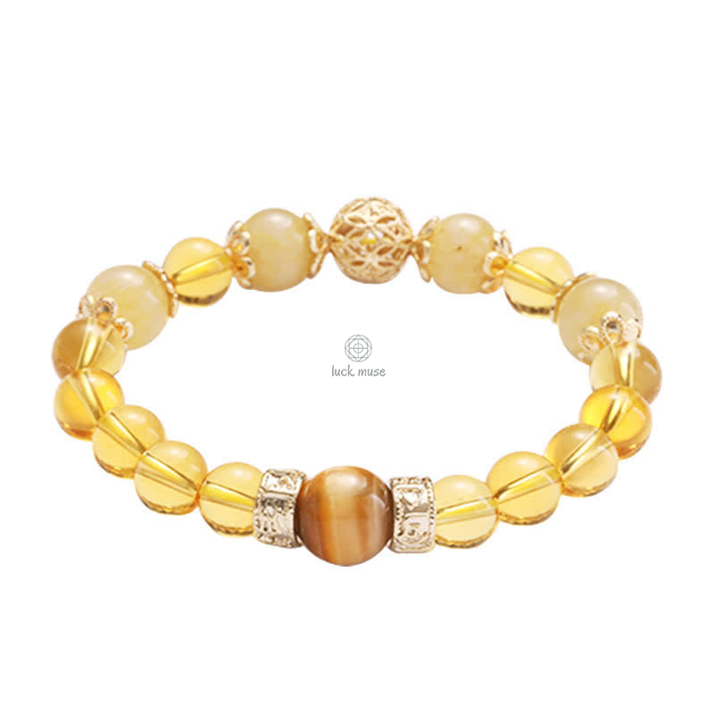 Buddha Citrine Beaded Bracelet for Generosity and Prosperity - Image 10