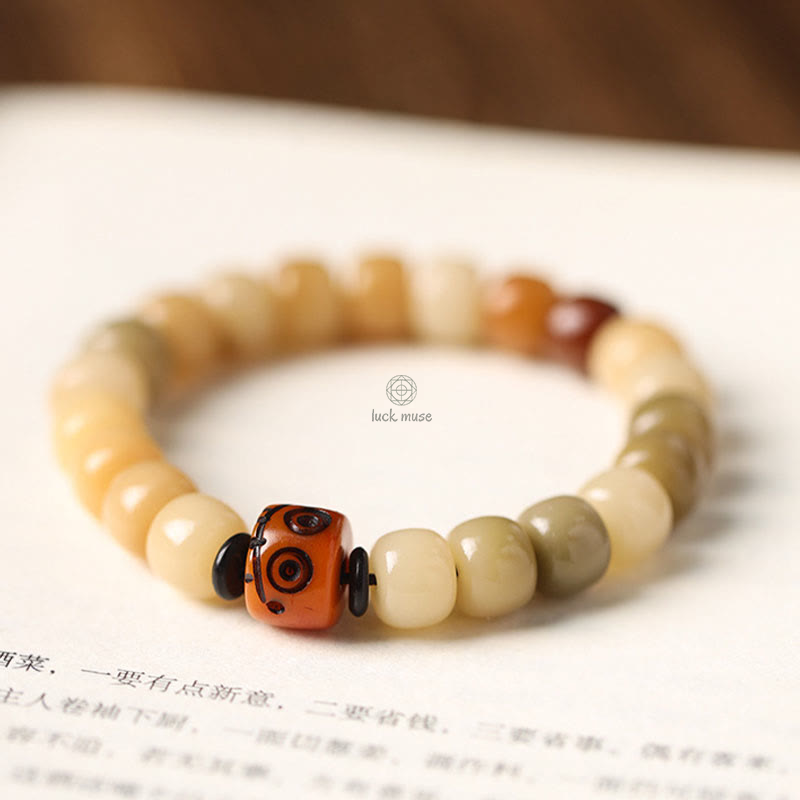 Bodhi Seed Om Mani Padme Hum Wisdom Bracelet with Buddhist Citipati Design - Image 13