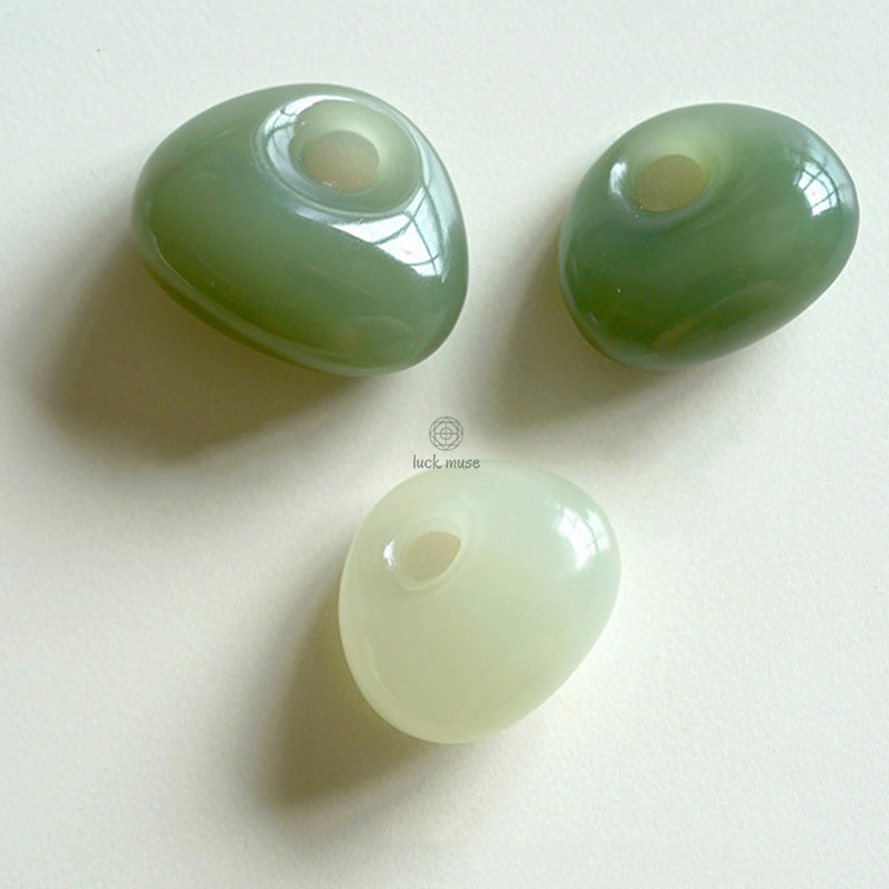 Luck Muse Natural Jade Luck & Prosperity Necklace Pendant - Assorted Colors - Image 11