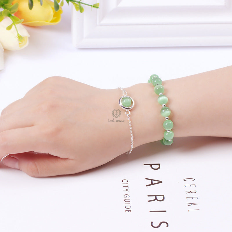 Sun Stone and Strawberry Quartz Crystal Bracelet for Positivity - Image 35