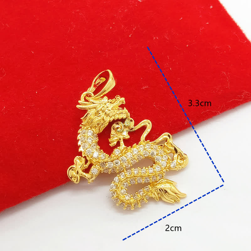 Gold Dragon Protection Necklace Pendant - Luck Muse Shop - Image 9