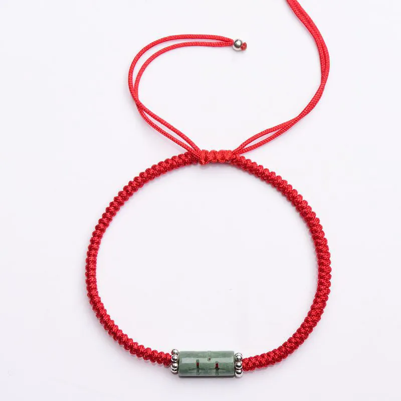 Natural Jade Lucky Red String Bracelet - Image 4