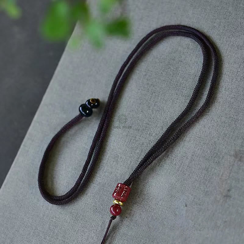 Luck Muse Koi Fish Peace Symbol Copper Necklace - Image 8