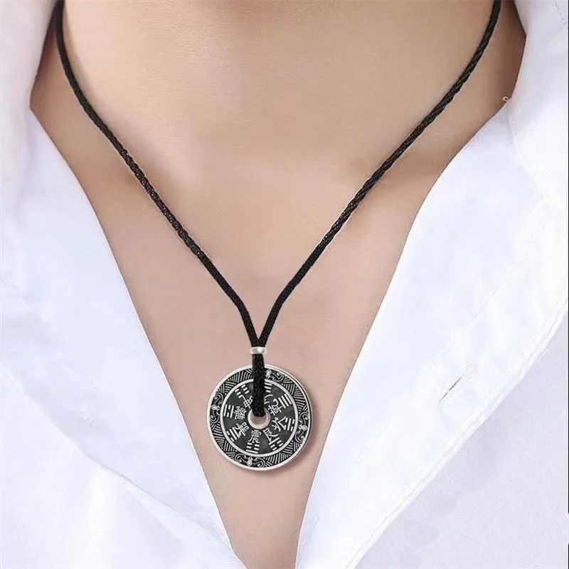 Luck Muse Bagua Design Copper Coin Harmony Necklace - Image 5