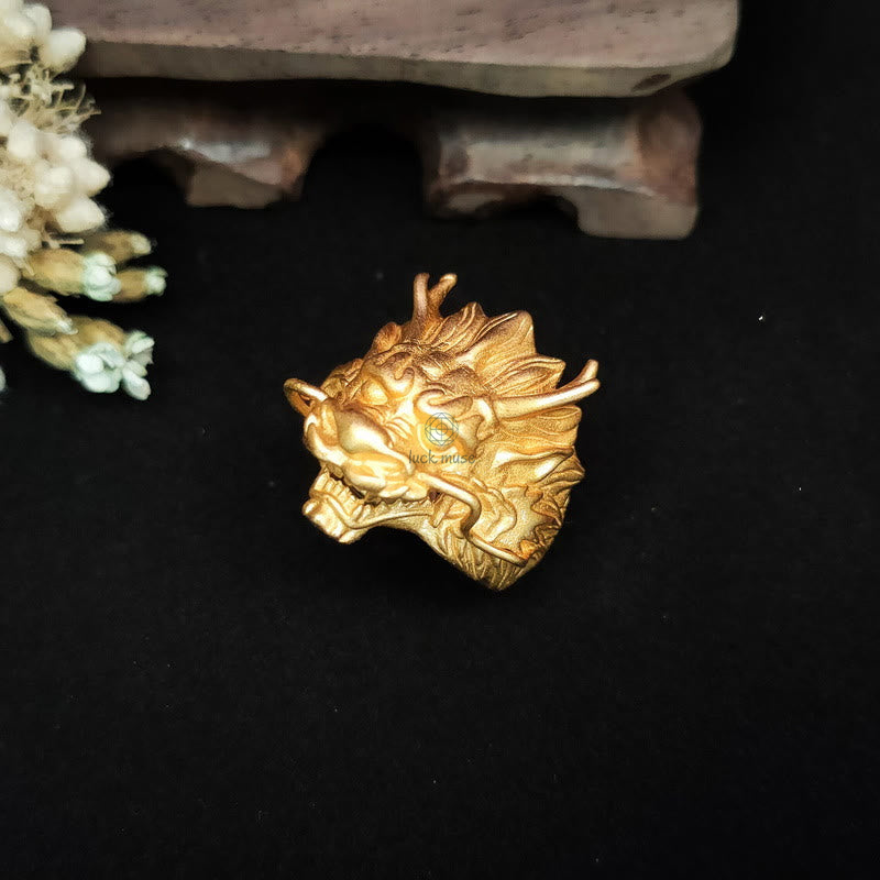 Golden Dragon Protection Ring with Luck Muse Luck - Image 6
