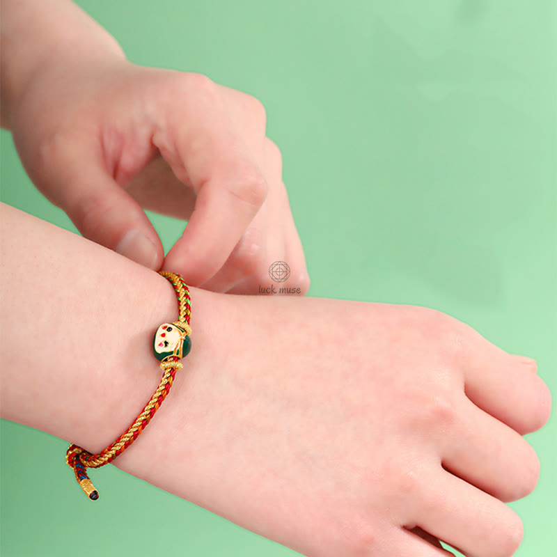 Luck Muse Handcrafted Lucky Zongzi Pattern Bracelet - Image 9