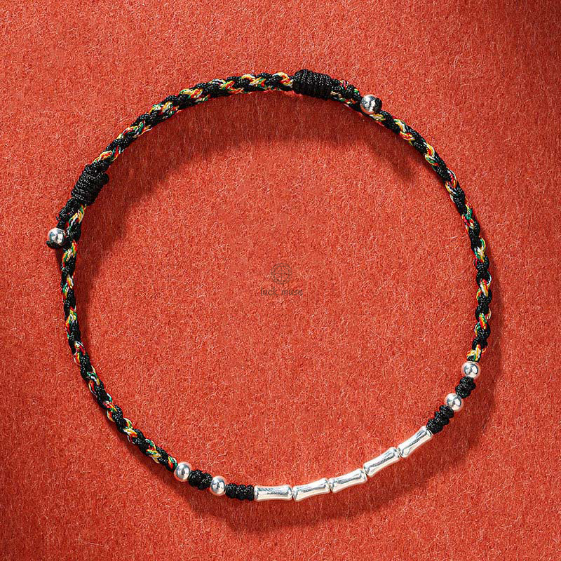 Tibetan Handmade Multicolored Bamboo Braided Bracelet with Luck Muse Protection - Image 11