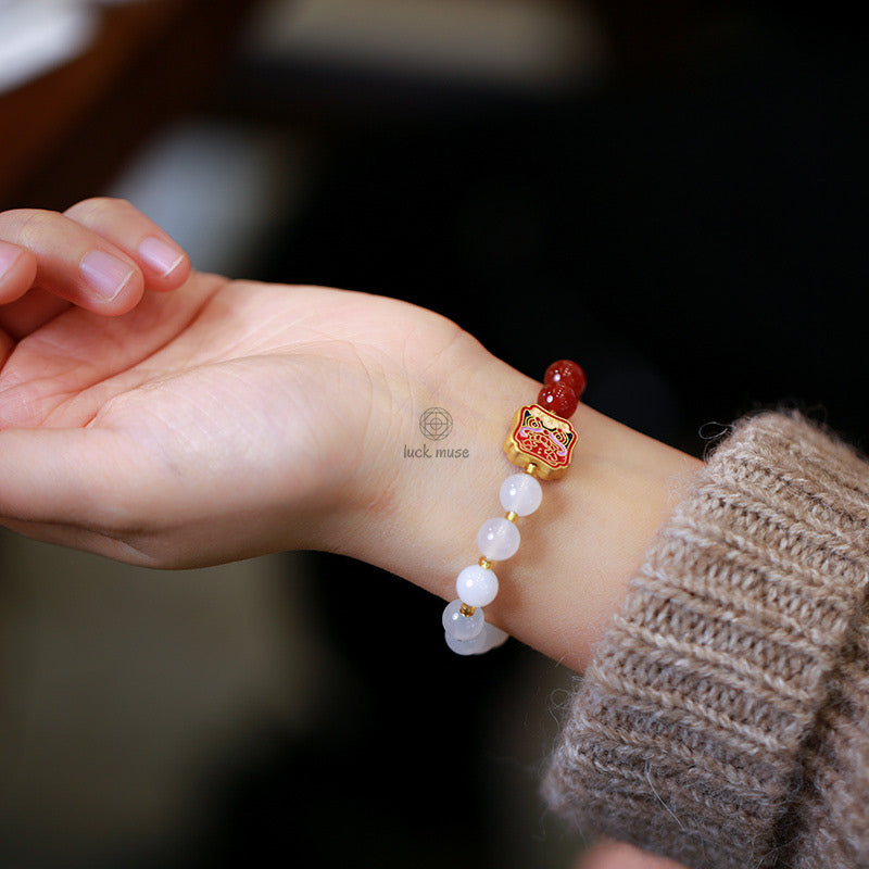 Red Agate and White Agate Healing Bracelet for Strength - Image 6