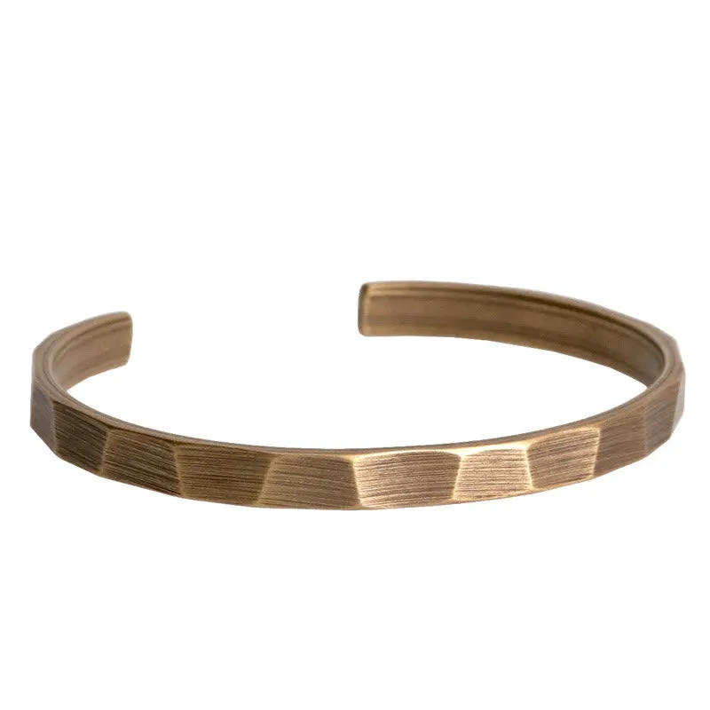 Vintage Rustic Copper Cuff Bracelet with Adjustable Wealth Design - Image 7