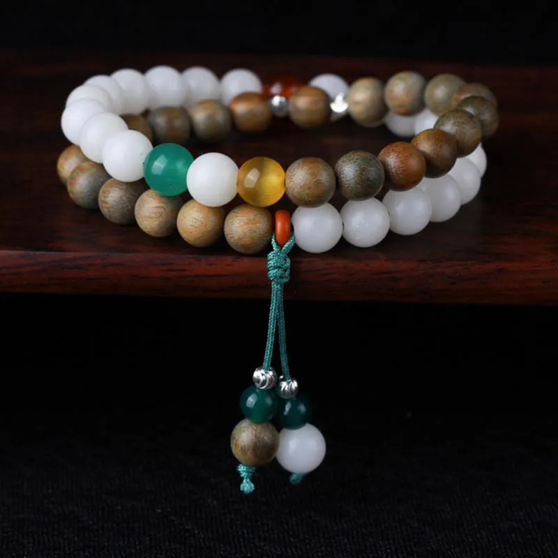 Luck Muse Green Sandalwood Bodhi Seed Luck Awakening Bracelet - Image 2