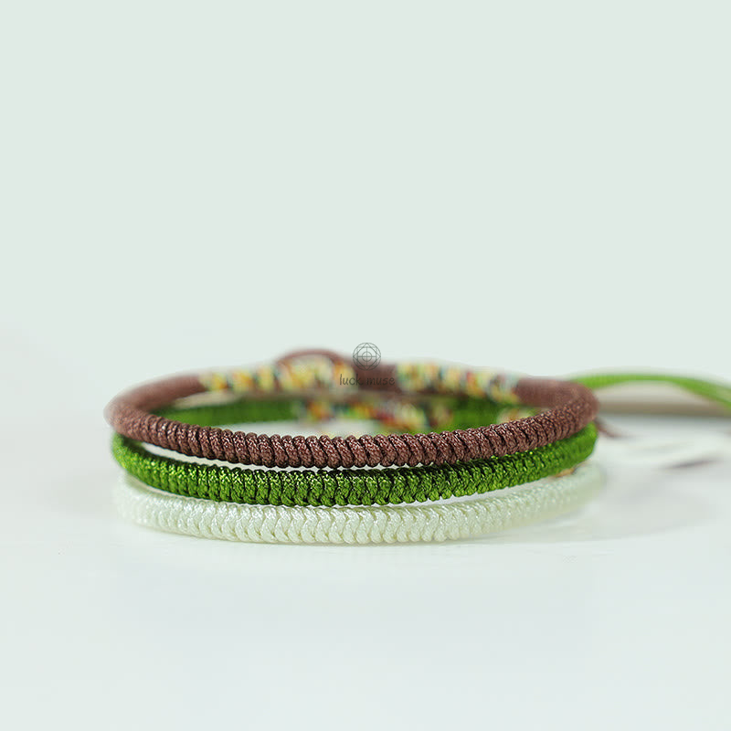 3-Piece Tibetan Handmade Multicolored Lucky King Kong Knot Bracelet - Image 2