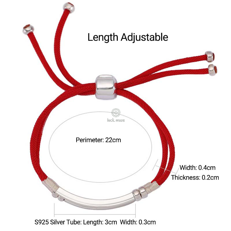 925 Sterling Silver Red String Layered Bracelet by Luck Muse Shop - Image 18