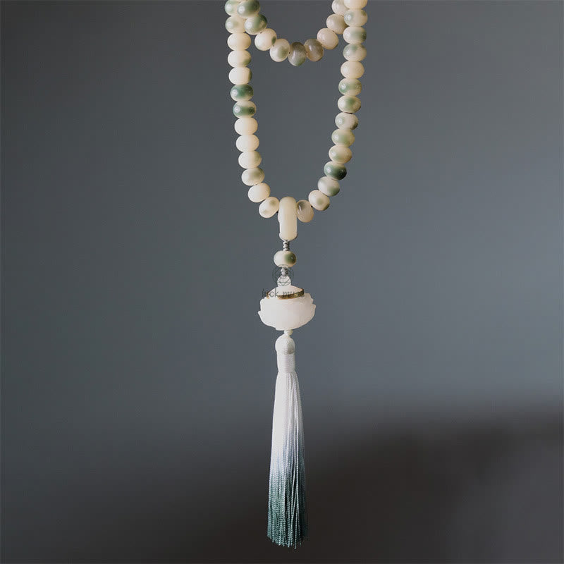 Bodhi Seed Lotus Engraved Wisdom 108 Mala Beads Bracelet with Luck Muse - Image 6