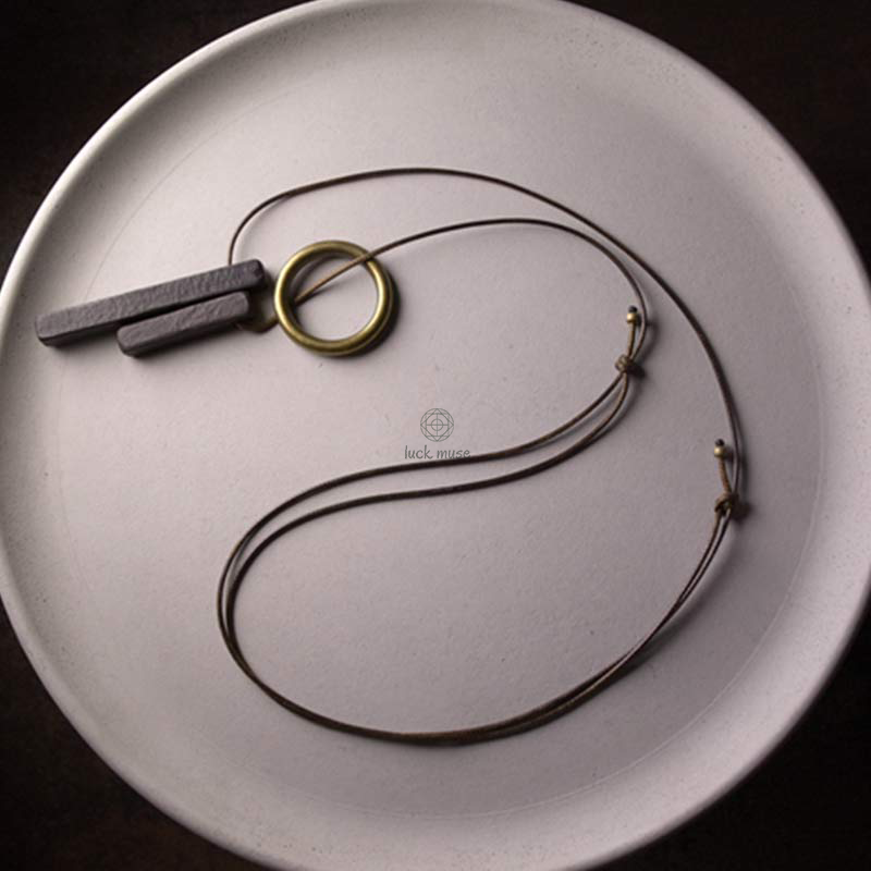 Zen Circle Ebony Wood Necklace Pendant for Enlightenment - Image 6