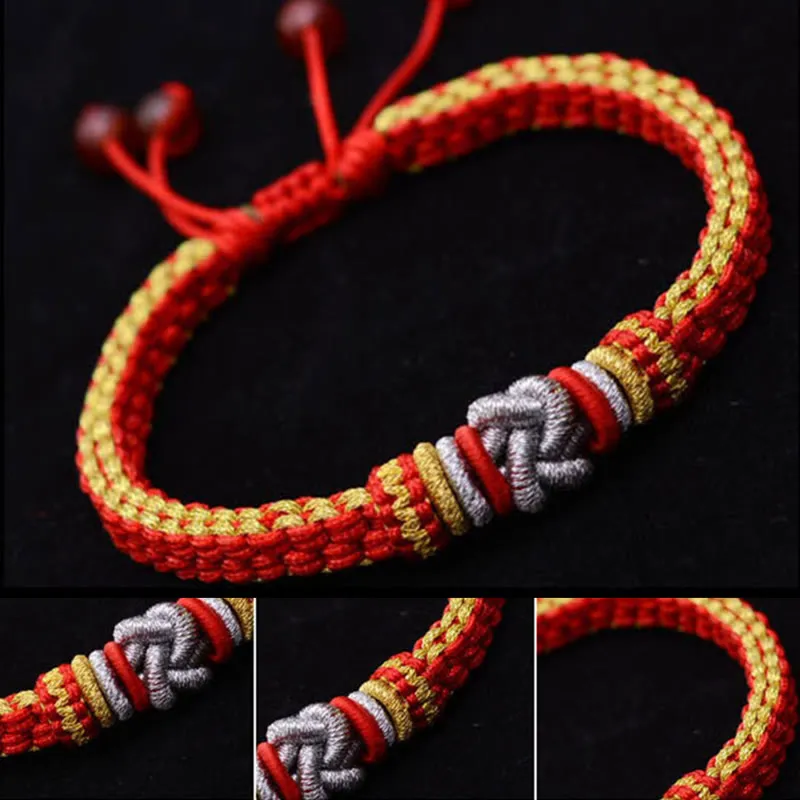 Colorful Rope Lucky Luck Muse Handmade Bracelet with True Love Knot - Image 12