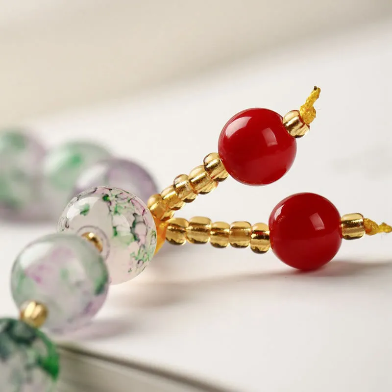 Blessing Harmony Liuli Glass Bead Buddha Bracelet - Image 10
