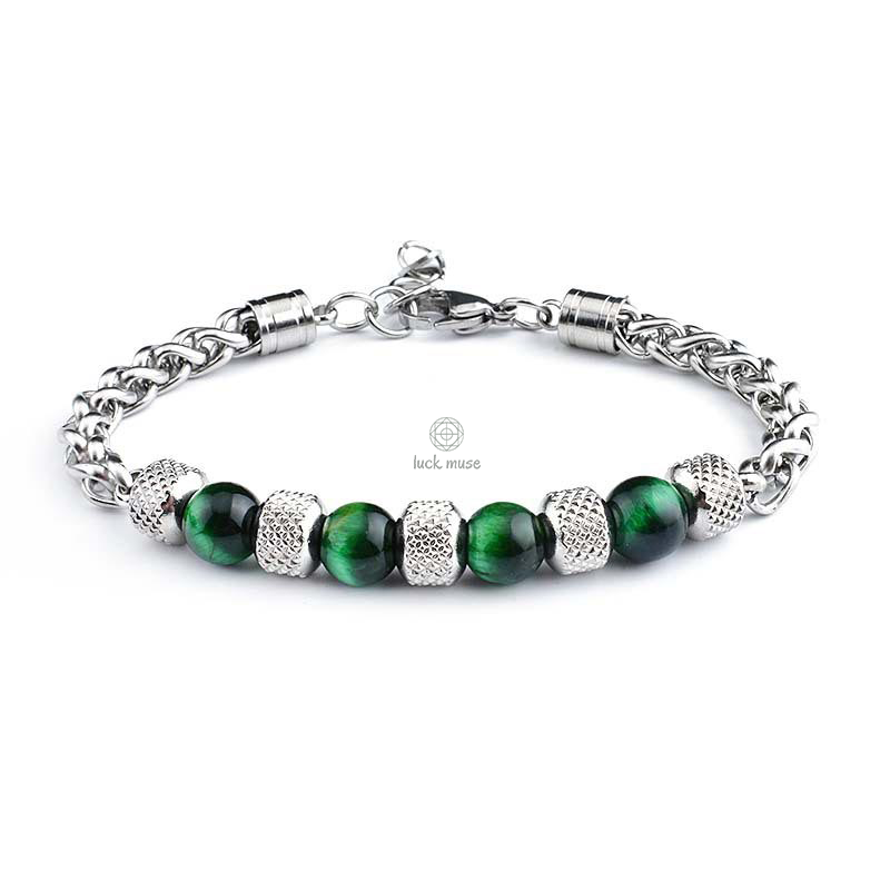 Luck Muse Black Onyx Tiger Eye Courage Bracelet - Image 11