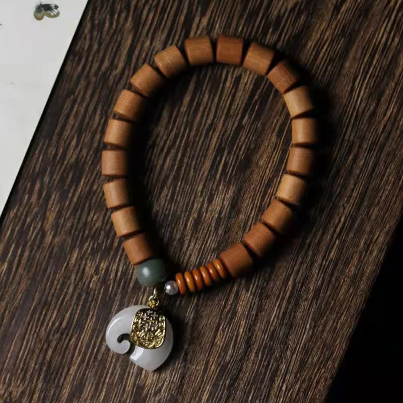 Sandalwood and Jade Elephant Protection Bracelet - Image 13