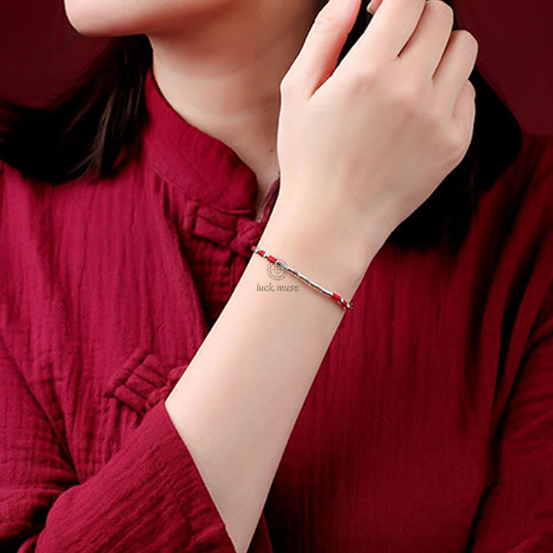Tibetan Handmade Multicolored Bamboo Braided Bracelet with Luck Muse Protection - Image 9
