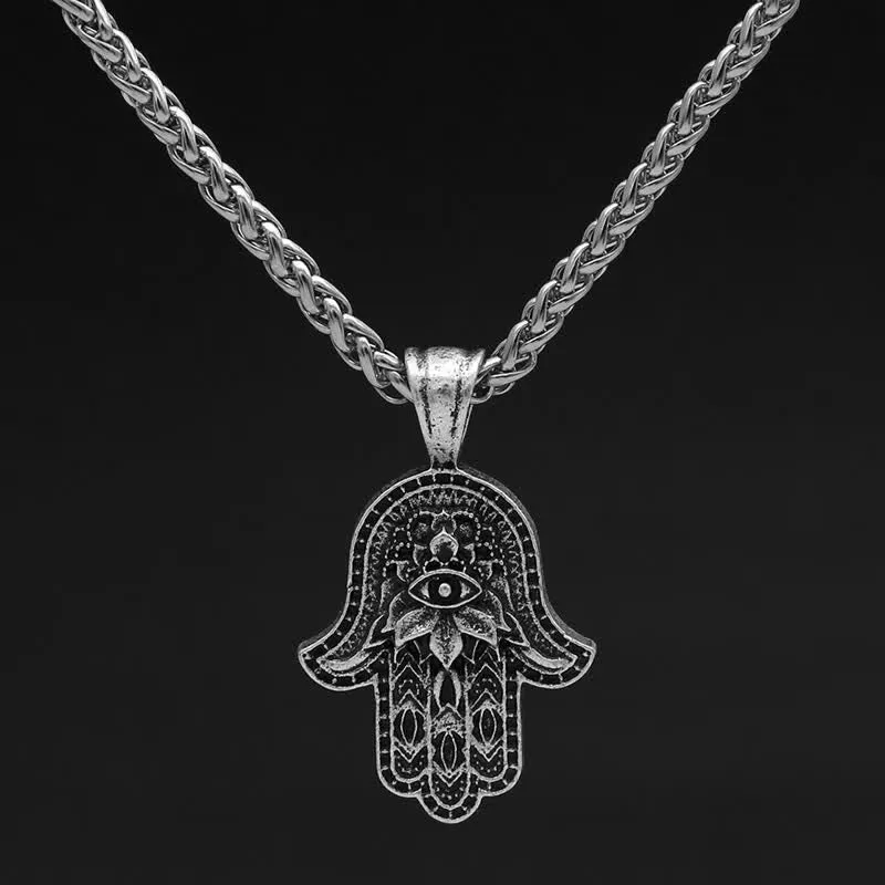 Hamsa Symbol Luck & Protection Necklace Pendant by Luck Muse Shop - Image 2