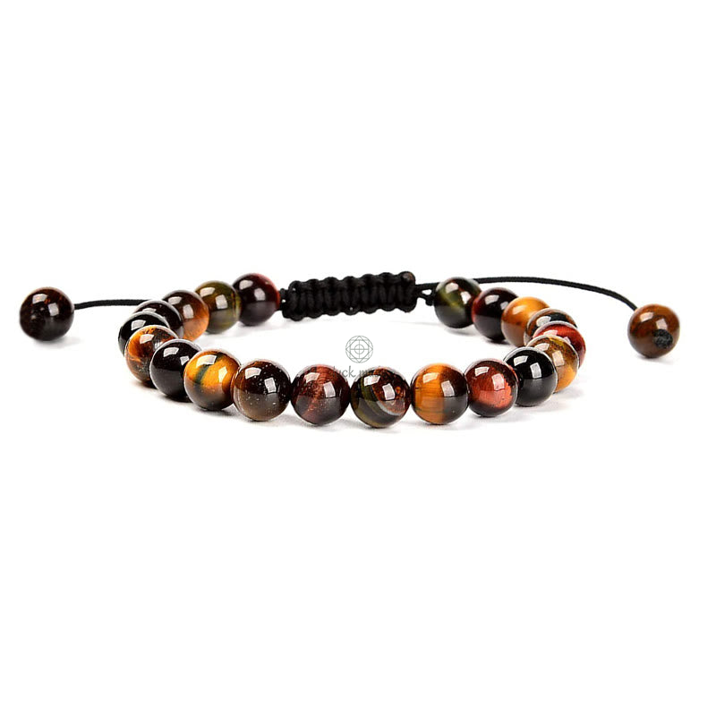 Natural Healing Gemstone Macrame Bracelet - Unisex Adjustable Power Bracelet - Image 12