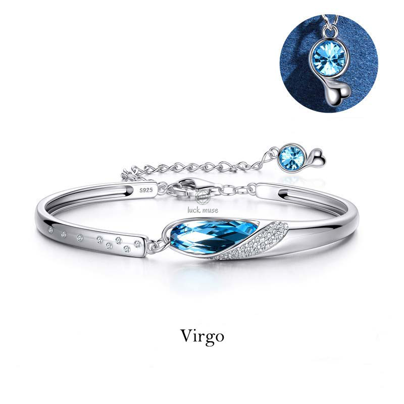 Luck Muse 925 Sterling Silver Zodiac Charm Bracelet - Image 14
