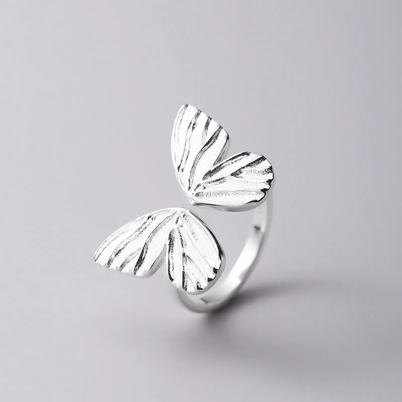 Luck Muse 925 Sterling Silver Butterfly Freedom Ring - Image 6