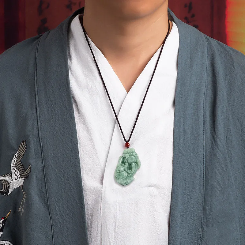 Jade PiXiu Wealth Luck Necklace Pendant - Image 3