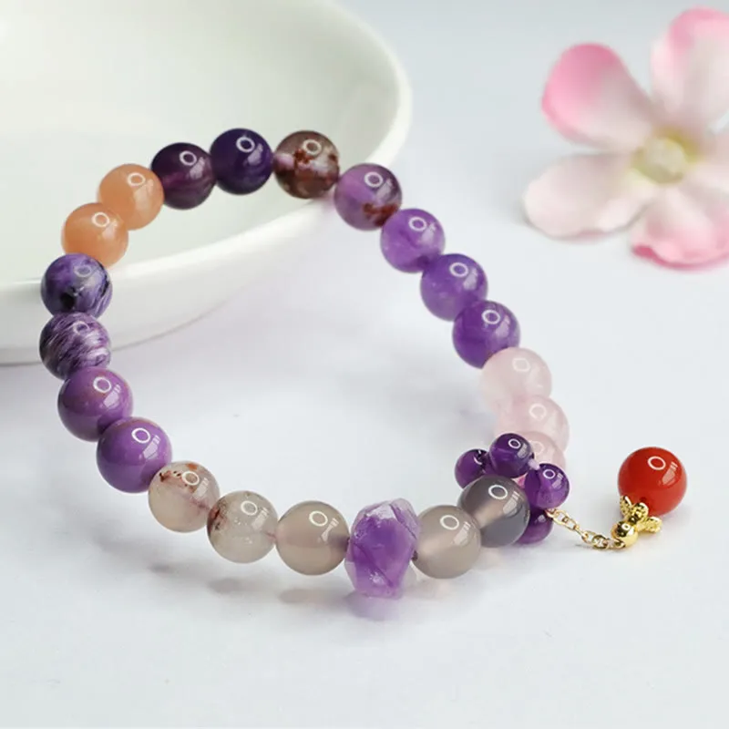 Natural Amethyst Crystal Healing Bracelet for Inner Peace by Luck Muse Shop - Image 2