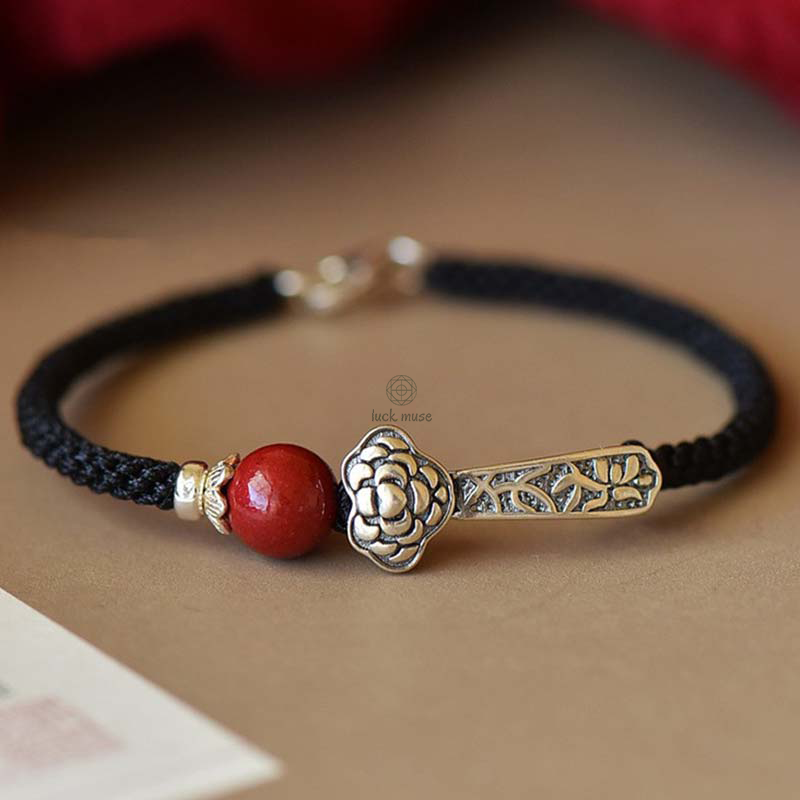 Luck Muse 925 Sterling Silver and Cinnabar Blessing Bracelet - Image 5