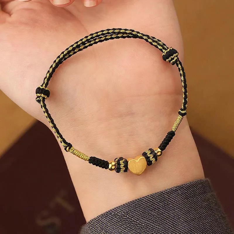 Tibet Handmade Love Heart King Kong Knot Braided Bracelet - Luck Muse Lucky Charm - Image 5