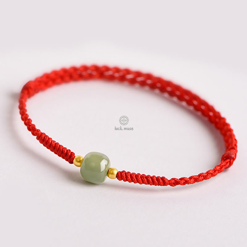 Braided Jade Lucky Bead Bracelet for Prosperity by Luck Muse Shop - Image 4