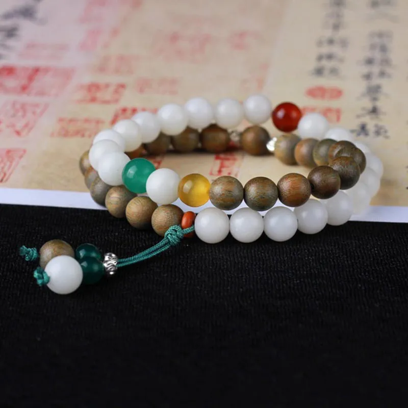 Luck Muse Green Sandalwood Bodhi Seed Luck Awakening Bracelet - Image 3
