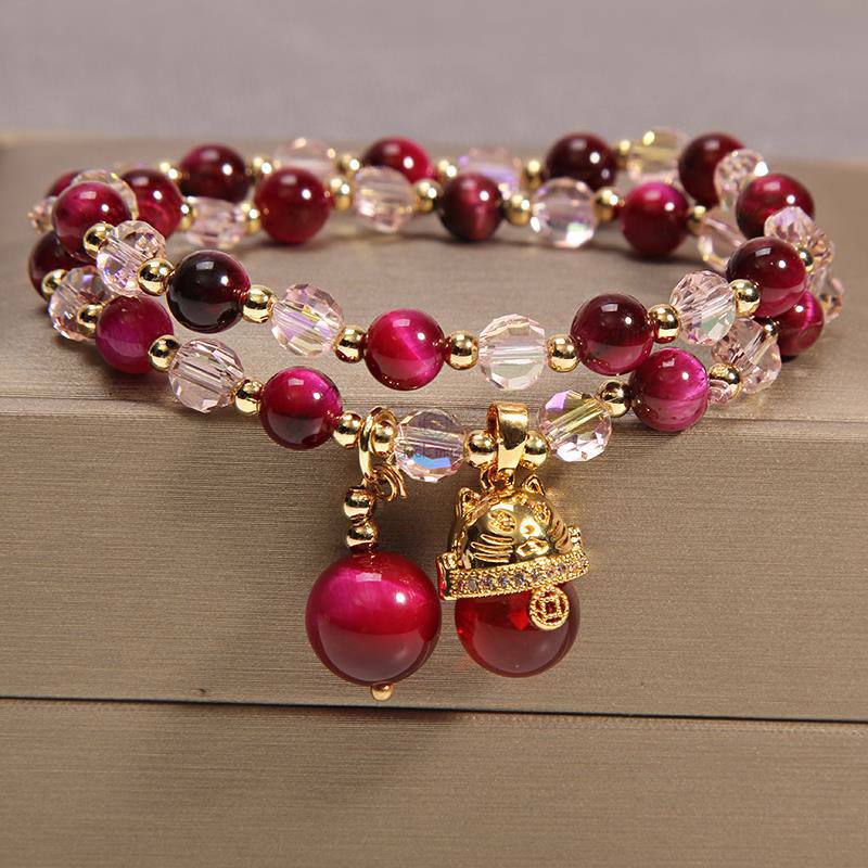 Tiger Eye Pixiu Fox Protection Double Wrap Bracelet - Image 14