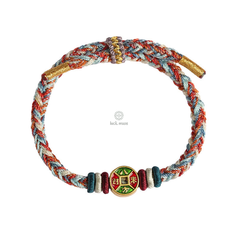 ✨ Limited Time Offer: Luck Muse Colorful Rope Prosperity Bracelet with Handmade Eight-Thread Peace Knot ✨ - Image 8