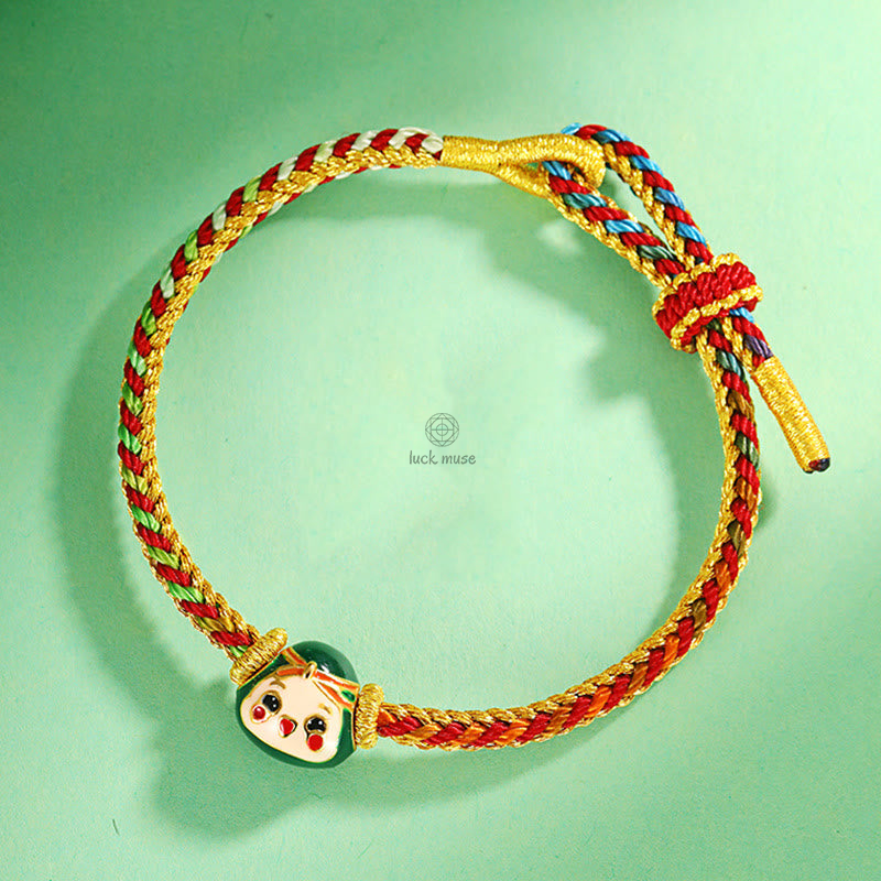 Luck Muse Handcrafted Lucky Zongzi Pattern Bracelet - Image 5