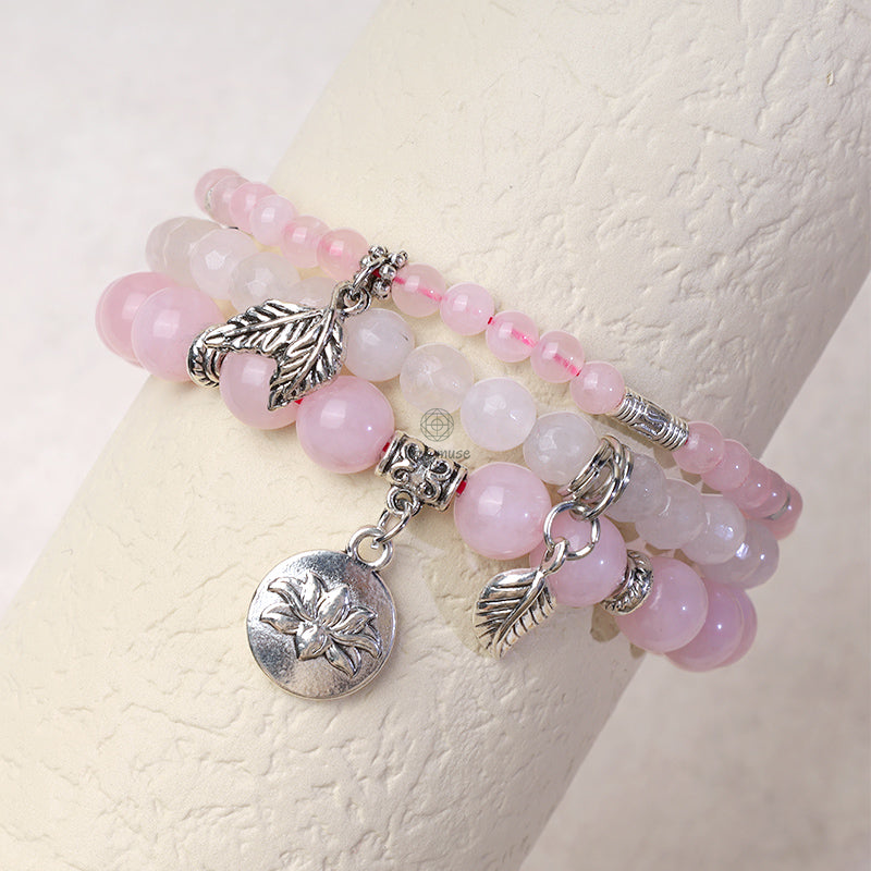 Luck Muse Natural Quartz Crystal Lotus Bracelet Set (3 Pieces) - Image 21