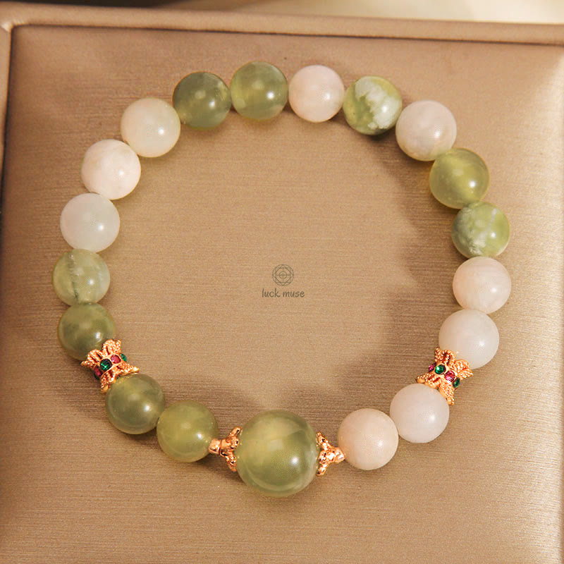 Green Grape Jade Buddha Bracelet for Abundance - Image 10