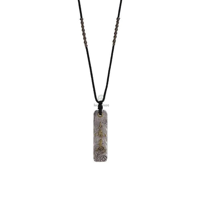 Luck Muse Chinese Character Copper Coin Necklace for Wealth and Fortune - Image 9